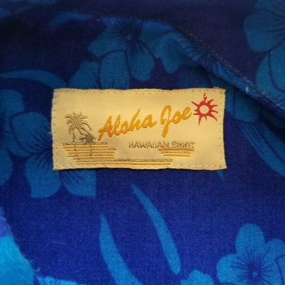 Aloha Joe Hawaiian Button up Shirt Flowers Sz +/-M - Picture 6 of 12